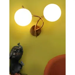 KINIS Gold-Toned & White Metal Quirky Abstract Shaped Shaped Wall Lamp-picture-19