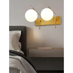 KINIS Gold-Toned & White Metal Quirky Spherical Shaped Wall Lamp-picture-24