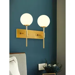 KINIS Gold-Toned & White Metal Spherical Shaped Wall Lamp-picture-25