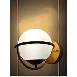 KINIS Gold-Toned & White Metal Spherical Shaped Wall Lamp-picture-12
