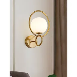 KINIS Gold-Toned & White Quirky Abstract Shaped Wall Lamp-picture-12