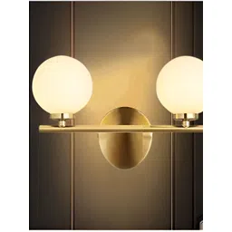 KINIS Gold-Toned & White Spherical Shaped Metal Wall Lamp-picture-32