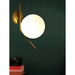 KINIS Gold-Toned & White Spherical Shaped Metal Wall Lamp-picture-33