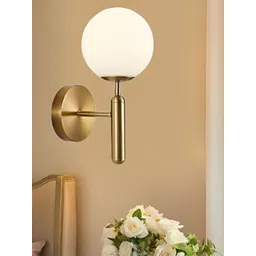 KINIS Gold-Toned & White Spherical Shaped Metal Wall Lamp-picture-37