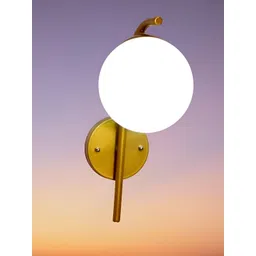 KINIS Gold-Toned & White Spherical Shaped Metal Wall Lamp-picture-38