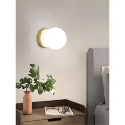KINIS Gold-Toned & White Spherical Shaped Modern And Unique Style Wall Lamp-image-9