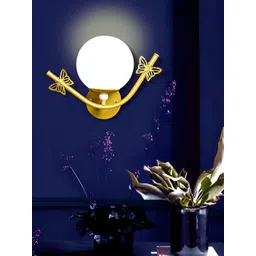 KINIS Gold-Toned & White Spherical Shaped Wall Lamp & Bulb-picture-32