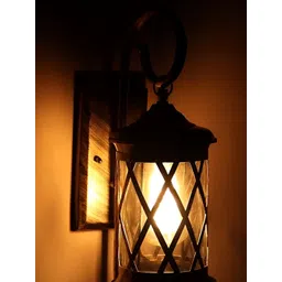 KINIS Gold-Toned & White Textured Metal Cylinder Shaped Wall Lamp With Bulb-picture-10