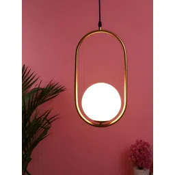 KINIS Modern and Unique Gold-Toned & White Quirky Ceiling Lamp-image-4