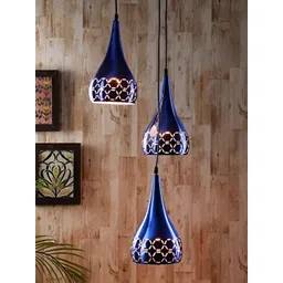 KINIS Modern and Unique Style Blue & Gold-Toned Aluminium Quirky Ceiling Lamp-image-31
