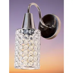 KINIS Silver-Toned Textured Metal Cylinder Shaped Wall Lamp With Bulb-picture-33