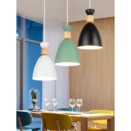 KINIS White & Green Aluminium Solid Quirky Hanging Light Ceiling Lamp-picture-19