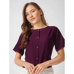 Kinjo Women Boat Neck Cotton Top-picture-17