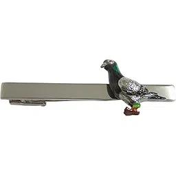 kiola designs Colored Pigeon Bird Square Tie Clip-picture-37