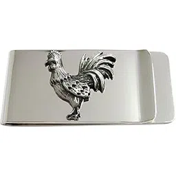 kiola designs Textured Rooster Chicken Bird Money Clip, NA-picture-33