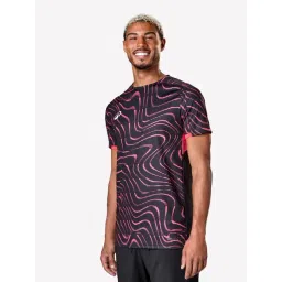 KIPSTA By Decathlon Men Black & Neon Pink Regular Fit T-Shirt-picture-34