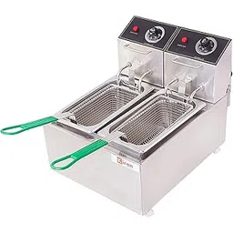 Kiran Enterprise Stainless Steel Electric 5 Liter Double Pan Deep Fryer for Restaurant and Kitchen and commercial Use-picture-27