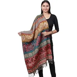 kire ne WOOL X ACRYLIC X RAYON SHAWL JACQUARD DESIGN - SIZE 70 X 200 CMS-picture-34