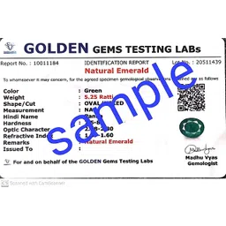 kirti sales 12.00 Carat Natural Certified Emerald Panna Panchdhatu Rashi Ratan Gold Plating Ring for Astrological Purpose Men & Women by Lab Certified image 5