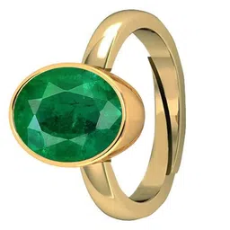 kirti sales 12.00 Carat Natural Certified Emerald Panna Panchdhatu Rashi Ratan Gold Plating Ring for Astrological Purpose Men & Women by Lab Certified image 4
