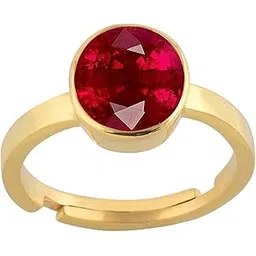 kirti sales 10.25 Ratti 9.50 Carat Natural Ruby Stone Manik Ring Adjustable Panchdhatu Ring for Men & Women-picture-32