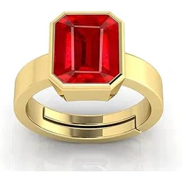 kirti sales 12.00 Ratti 11.00 Carat Certified Unheated Untreatet A+ Quality Natural Ruby Manik Gemstone Panchdhatu Gold Plated Ring for Women and Men-picture-54