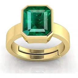 kirti sales 8.25 Ratti 7.00 Carat Certified Natural Emerald Panna Panchdhatu Adjustable Rashi Ratan Gold Plating Ring for Astrological Purpose Men & Women-picture-15