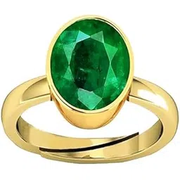 kirti sales 8.25 Ratti 7.00 Carat Certified Natural Emerald Panna Panchdhatu Adjustable Rashi Ratan Gold Plating Ring for Astrological Purpose Men & Women-picture-31