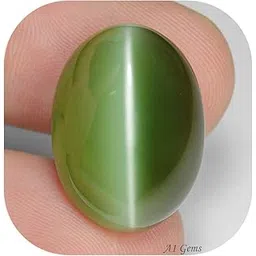 kirti sales 8.25 Ratti/7.00 Ct. Natural Lehsuniya Birthstone I Original Certified Natural Cat Eye/Cat's Eye/Ketu Precious Loose Gemstone AAA Quality-picture-16