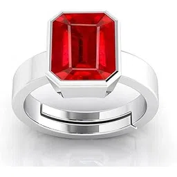 kirti sales Certified Unheated Untreatet 12.00 Carat A+ Quality Natural Burma Ruby Manik Gemstone Silver Plated Ring For Women's and Men's-picture-12