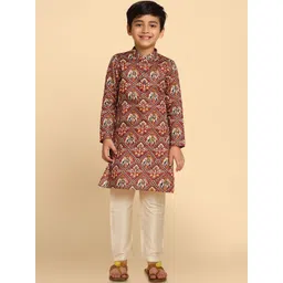 KISAH Boys Ethnic Motifs Printed Regular Kurta with Pyjamas-picture-35