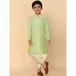 KISAH Boys Mandarin Collar Kurta With Dhoti Pants-picture-14