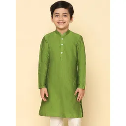 KISAH Boys Mandarin Collar Straight Kurta-picture-52