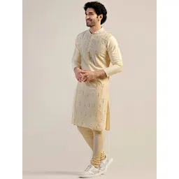 KISAH Embroidered Mirror Work Straight Kurta image 2