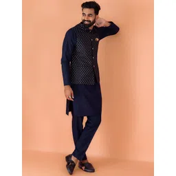KISAH Embroidered Woven Nehru Jackets-picture-15