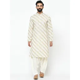 KISAH Geometric Printed Mandarin Collar Kurta-picture-20