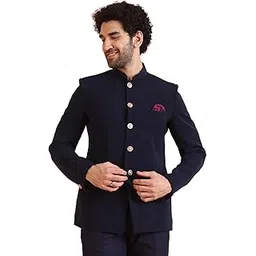 kisah Men Black Solid Jodhpuri Bandhgala-picture-44