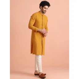 KISAH Men Embroidered Regular Fit Sequinned Kurta-picture-26