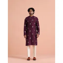 KISAH Men Floral Embroidered Festive Straight Kurta-picture-11