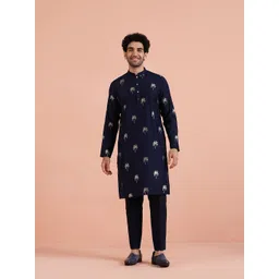 KISAH Men Floral Embroidered Festive Straight Kurta-picture-29