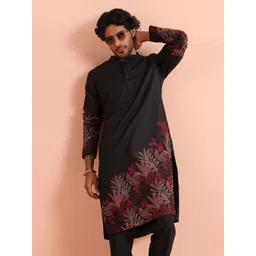 KISAH Men Floral Embroidered Festive Straight Kurta-picture-22