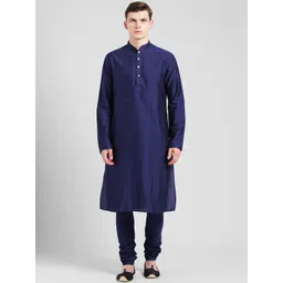 KISAH Men Navy Blue Kurta with Churidar-picture-37