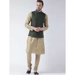 KISAH Men Olive Green Kurta with Churidar-picture-37