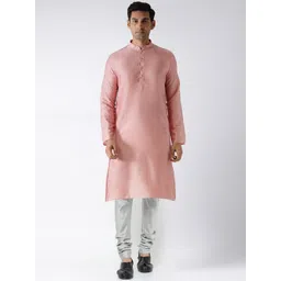 KISAH Men Pink Kurta with Churidar-picture-34