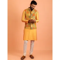 KISAH Men Printed Nehru Jacket-picture-19