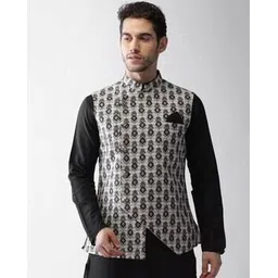 kisah Men Self-design Nehru jacket-picture-28