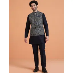 KISAH Men Solid Kurta with Trousers-picture-33