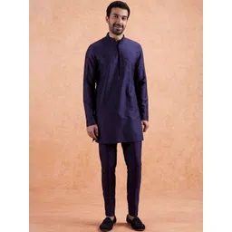 KISAH Men Solid Kurta with Trousers-picture-35