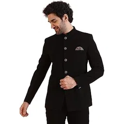 kisah Men's Black Solid Jodhpuri Bandhgala-picture-22