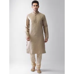 KISAH Woven Design Mandarin Collar Kurta-picture-12